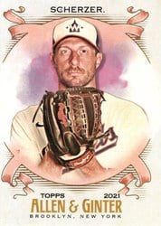 2021 Topps Allen & Ginter Base Set Max Scherzer #52 card