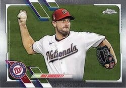 2021 Topps Chrome Base Set Max Scherzer #33 card