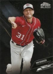 2021 Topps Chrome Black Base Set Max Scherzer #11 card