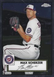 2021 Topps Chrome Platinum Anniversary Base Set Max Scherzer #172 card