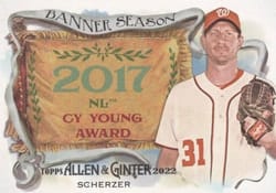 2022 Topps Allen & Ginter Banner Season Max Scherzer #BS-32 card