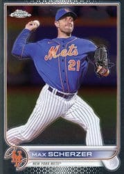 2022 Topps Chrome Update Base Set Max Scherzer #USC1 card