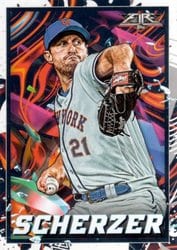 2022 Topps Fire Base Set Max Scherzer #7 card