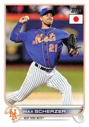 2022 Topps Japan Edition Base Set Max Scherzer #182 card