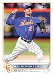 2022 Topps Update Base Set Max Scherzer #US1 card