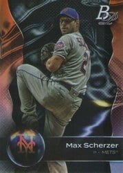 2023 Bowman Platinum Base Set Max Scherzer #52 card