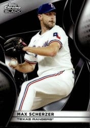 2025 Topps Chrome Black Base Set Max Scherzer #34 card