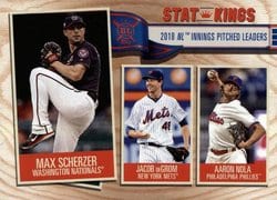 2019 Topps Big League Base Set Max Scherzer / Jacob deGrom / Aaron Nola #370 card