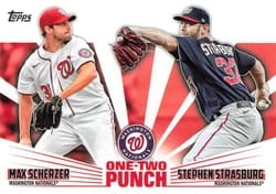 2023 Topps One-Two Punch Max Scherzer / Stephen Strasburg #12P-16 card
