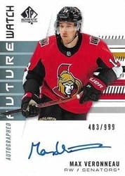 2019-20 SP Authentic Base Set Max Veronneau #156 card