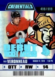 2019-20 Upper Deck Credentials Base Set Max Veronneau #90 card