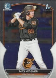 2023 Bowman Chrome Prospects Max Wagner #BCP-8 card