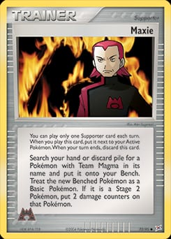 2004 Team Magma vs Team Aqua Maxie #73 card