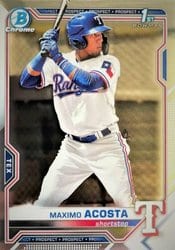 2021 Bowman Chrome Prospects Maximo Acosta #BCP-7 card