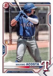 2021 Bowman Draft Base Set Maximo Acosta #BD-139 card