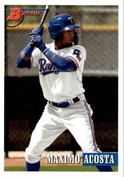 2021 Bowman Heritage Base Set Maximo Acosta #188 card
