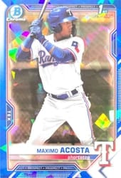 2021 Bowman Sapphire Edition Base Set Maximo Acosta #BCP-7 card