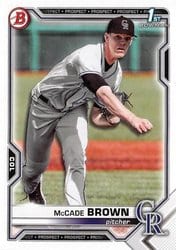 2021 Bowman Draft Base Set McCade Brown #BD-59 card