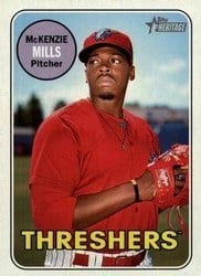 2018 Topps Heritage Minor League Base Set McKenzie Mills #98 card