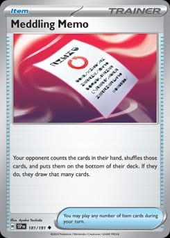 Surging Sparks Meddling Memo #181 card