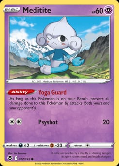 Silver Tempest Meditite #72 card