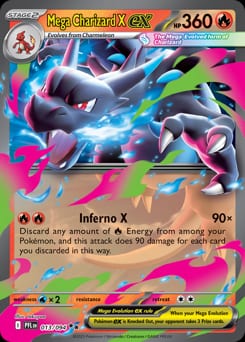 Phantasmal Flames Mega Charizard X ex #13 card