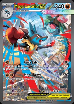 2025 Mega Evolution Mega Lucario ex #179 card