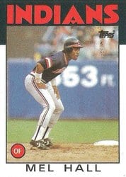 1986 Topps Base Set Mel Hall #647 card