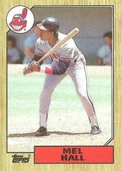 1987 Topps Base Set Mel Hall #51 card