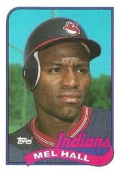 1989 Topps Base Set Mel Hall #173 card