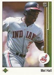 1989 Upper Deck Base Set Mel Hall #538 card