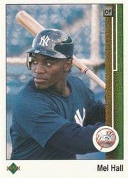 1989 Upper Deck Base Set Mel Hall #729 card