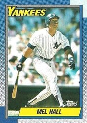 1990 Topps Base Set Mel Hall #436 card