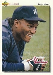 1992 Upper Deck Base Set Mel Hall #291 card