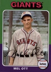 2019 Topps Archives Base Set Mel Ott #102 card