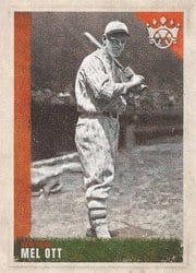 2022 Panini Diamond Kings Base Set Mel Ott #105 card