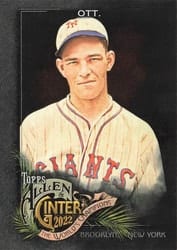 2022 Topps Allen & Ginter X Base Set Mel Ott #109 card