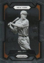 2024 Panini Prizm Base Set Mel Ott #117 card