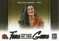 2019 Donruss Optic Fans of the Game Melissa Baker #FG-3 card