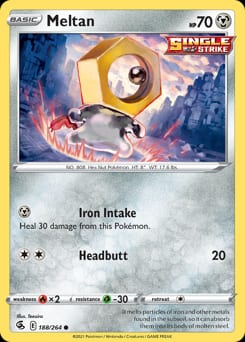 2021 Fusion Strike Meltan #188 card