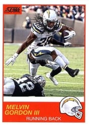 2019 Score Base Set Melvin Gordon III #23 card