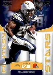 2019 Score Fantasy Stars Melvin Gordon III #FS-14 card