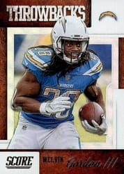 2019 Score Throwbacks Melvin Gordon III #T-15 card