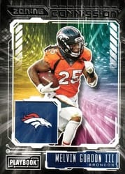 2021 Panini Playbook Zoning Commission Melvin Gordon III #ZC-MGO card