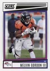 2022 Score Base Set Melvin Gordon III #80 card