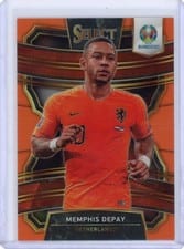 2020 Panini Select UEFA Euro Memphis Depay Orange Prizm #92 card