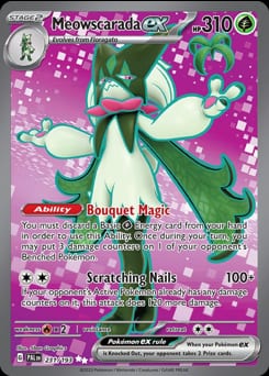 Paldea Evolved Meowscarada ex #231 card