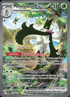 2023 Paldea Evolved Meowscarada ex #256 card