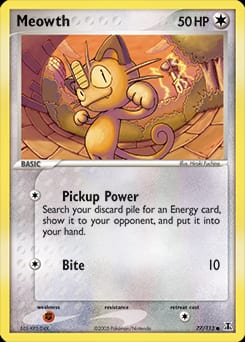 2005 Delta Species Meowth #77 card