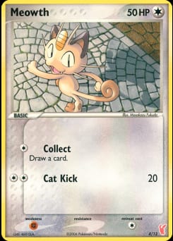 2006 EX Trainer Kit 2 Plusle Meowth #4 card